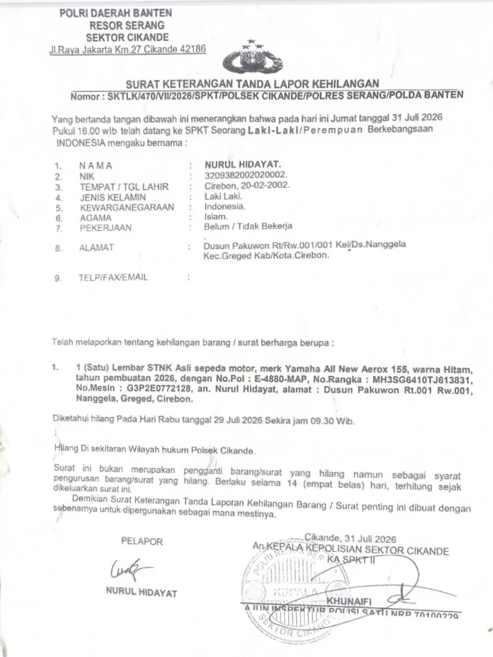 Polsek Cikande serang